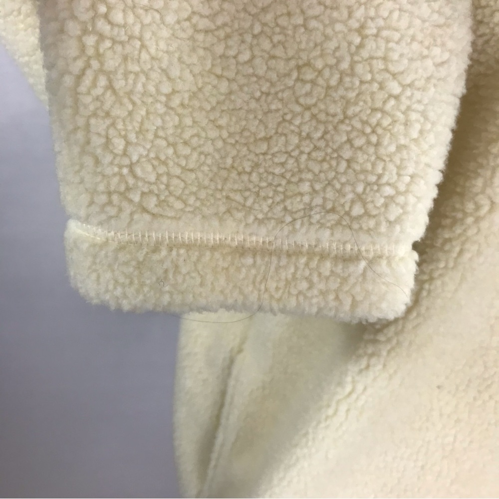 Liz Claiborne Cream Colored Sherpa Half Zip Faux Sherling Jacket - Picture 8 of 14